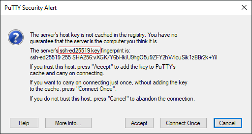 putty fingerprint sha